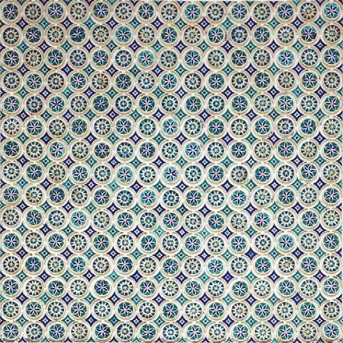 ROSETON 94X94 ESTELAR CRAQUELE (ENMALLADO-VITRIFICADO-PINTADO A MANO) - NTC